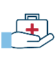 First Aid Box in a Hand Icon